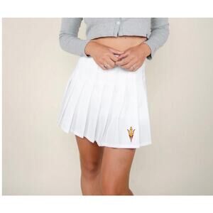 Hype and Vice- Arizona State (ASU) white tennis skirt with built in shorts-small